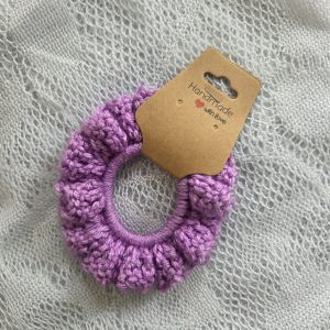Knitted Scrunchies - Purple