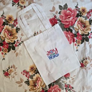 Embroidered Christmas Gift Tote Bags Eco Friendly Shoulder Shopping Cotton Bag